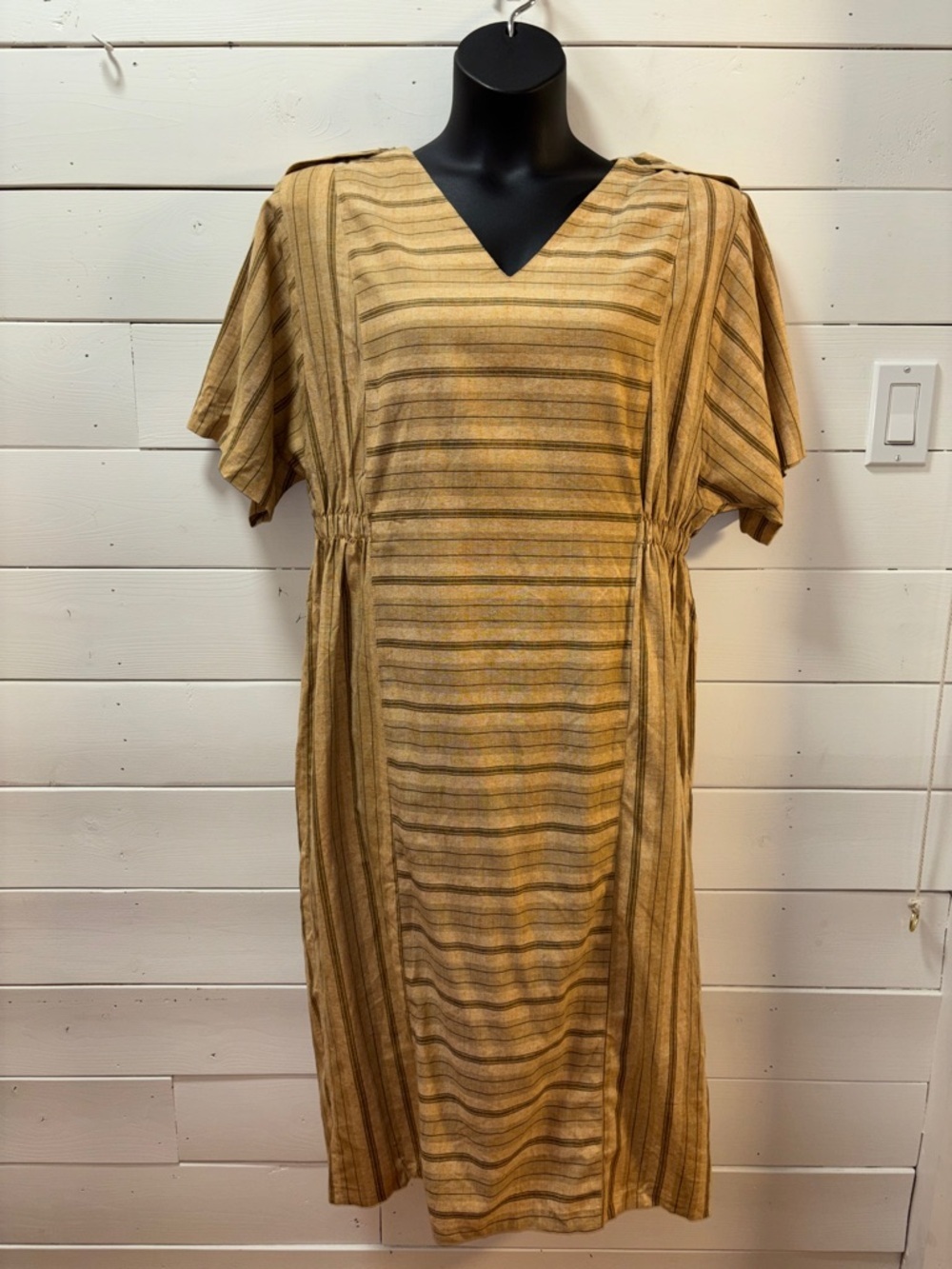 RELANCE Brown Striped Midi Dress XXL - Picture 3 of 15